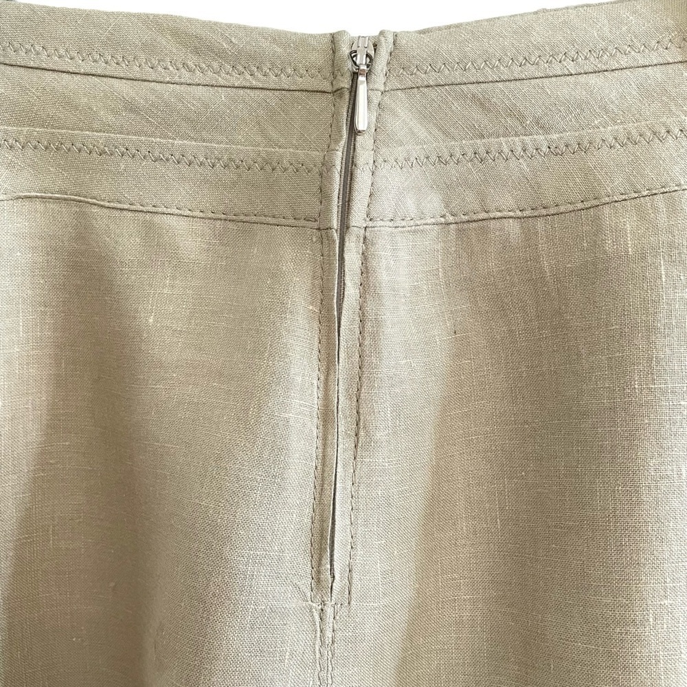 Benetton Linen Skirt, Beige, Italy Size 40 (4 US) - Picture 4 of 10